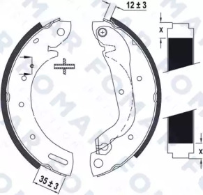 FOMAR FRICTION fo9036 -  Комплект тормозных колодок